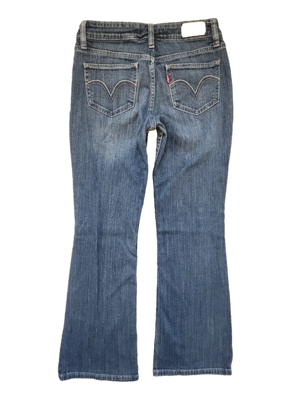 Vintage Levi 518 Superlow Boot Cut Jeans Womens 1 Juniors Blue Stretch Denim Y2K